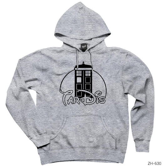 Doctor Who Tardis Pictures Gri Kapşonlu Sweatshirt Hoodie