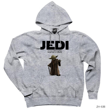 Star Wars Yoda Jedi Master Gri Kapşonlu Sweatshirt Hoodie