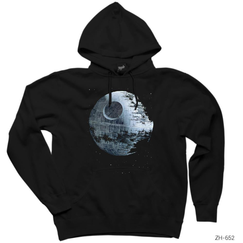 Star Wars Death Star Siyah Kapşonlu Sweatshirt Hoodie