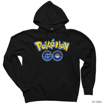 Pokemon Go Siyah Kapşonlu Sweatshirt Hoodie