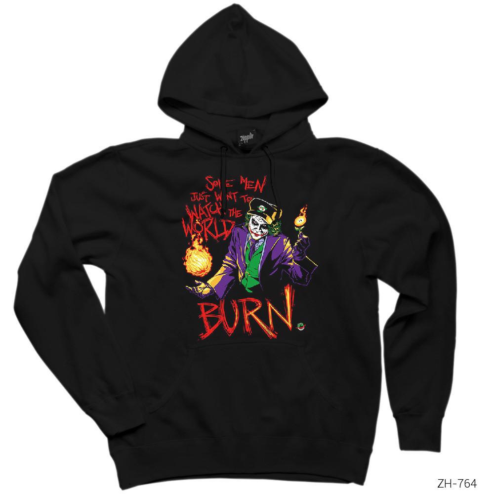 Suicide Squad Joker Burn Siyah Kapşonlu Sweatshirt Hoodie