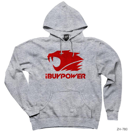 I Buy Power Gri Kapşonlu Sweatshirt Hoodie