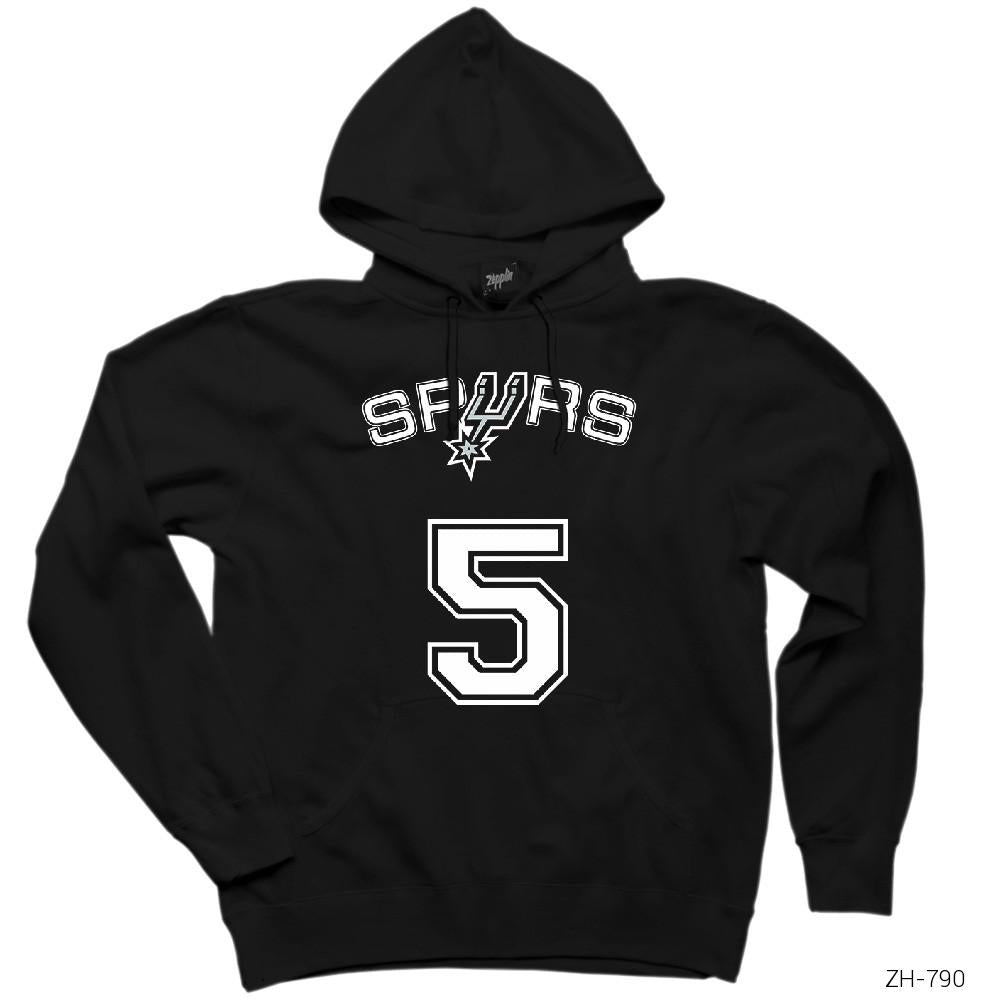 San Antonio Spurs 5 Siyah Kapşonlu Sweatshirt Hoodie