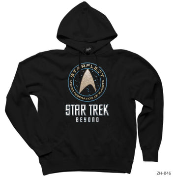 Star Trek Beyond Logo Siyah Kapşonlu Sweatshirt Hoodie