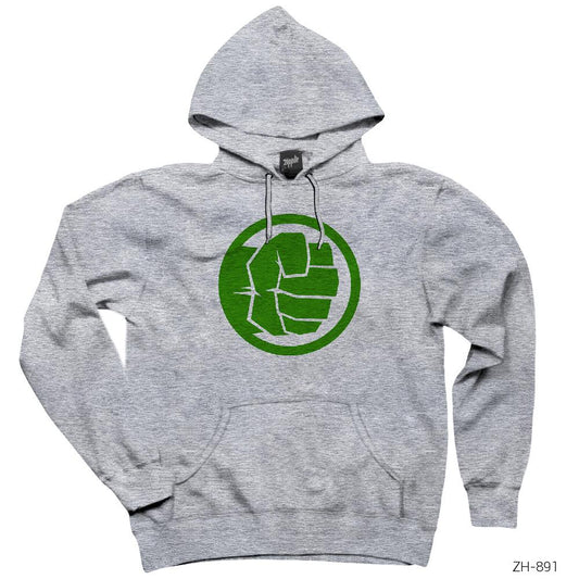Hulk Smash Gri Kapşonlu Sweatshirt Hoodie