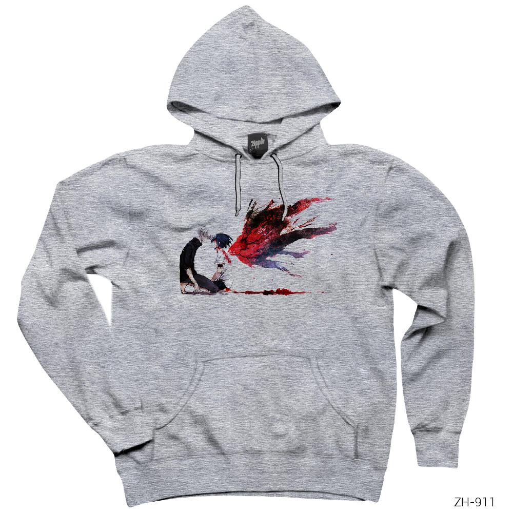 Touka Gri Kapşonlu Sweatshirt Hoodie