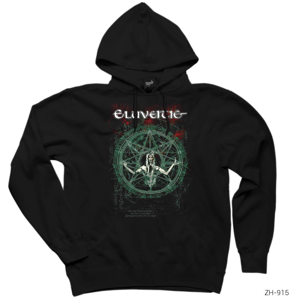 Eluveitie Evocation Siyah Kapşonlu Sweatshirt Hoodie