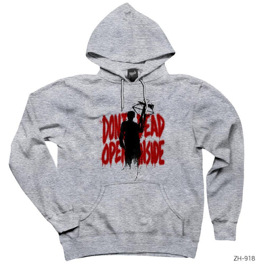 The Walking Dead Dont Open Gri Kapşonlu Sweatshirt Hoodie