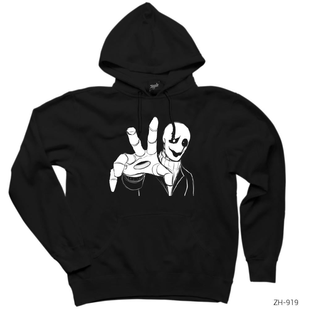 W.D. Gaster Siyah Kapşonlu Sweatshirt Hoodie