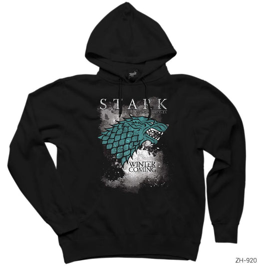 Game of Thrones Stark Sky Siyah Kapşonlu Sweatshirt Hoodie