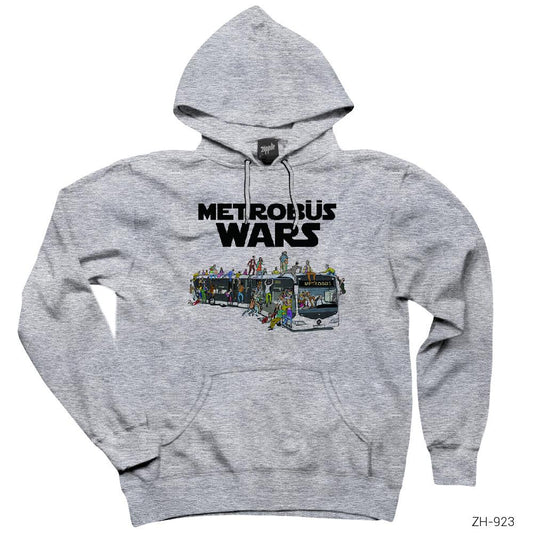Metrobüs Wars Gri Kapşonlu Sweatshirt Hoodie