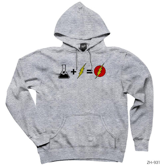 The Flash Evolation Gri Kapşonlu Sweatshirt Hoodie