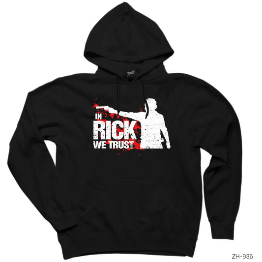 The Walking Dead Rick Trust Siyah Kapşonlu Sweatshirt Hoodie