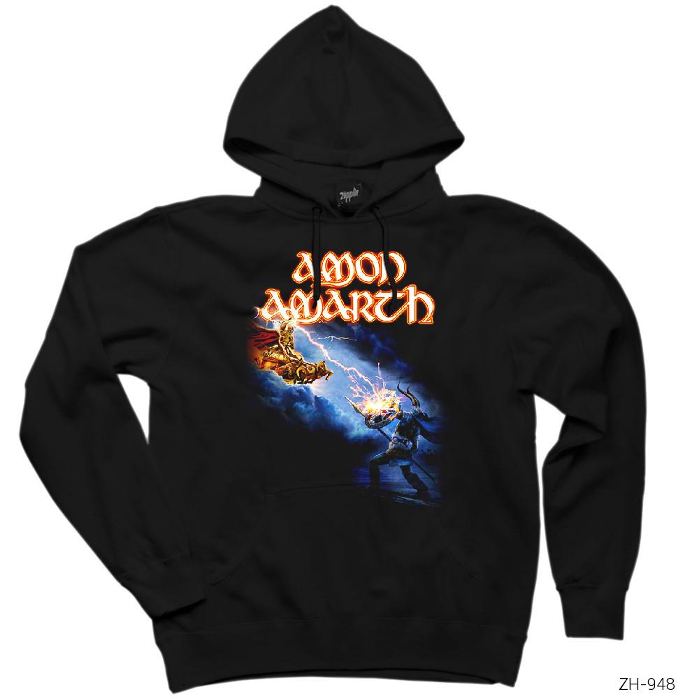 Amon Amarth God Fights Siyah Kapşonlu Sweatshirt Hoodie