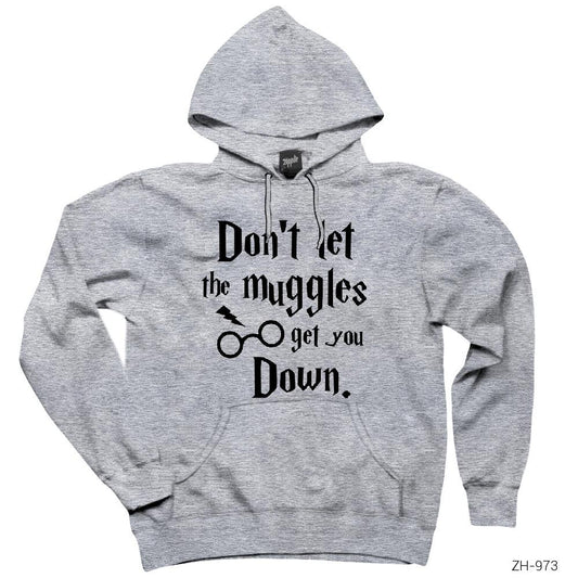 Harry Potter Dont Let the Muggles Gri Kapşonlu Sweatshirt Hoodie