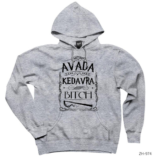 Harry Potter Avada Gri Kapşonlu Sweatshirt Hoodie
