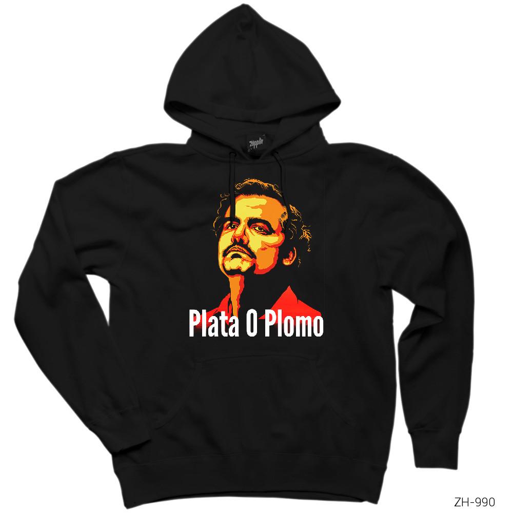 Narcos Plata O Plomo 3 Siyah Kapşonlu Sweatshirt Hoodie