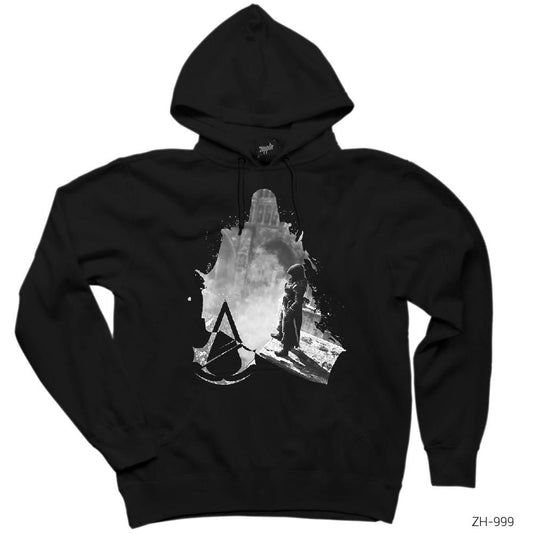 Assassins Creed Dark City Siyah Kapşonlu Sweatshirt Hoodie