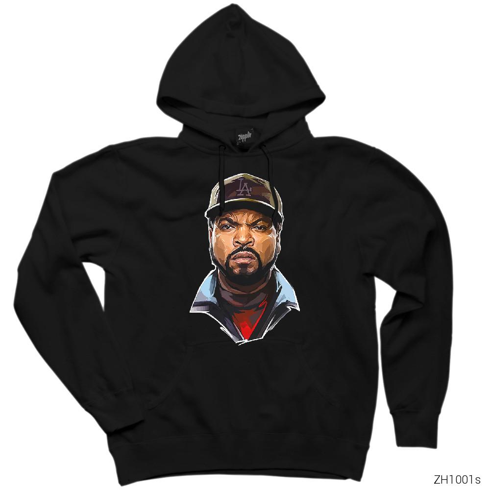 Ice Cube Siyah Kapşonlu Sweatshirt Hoodie