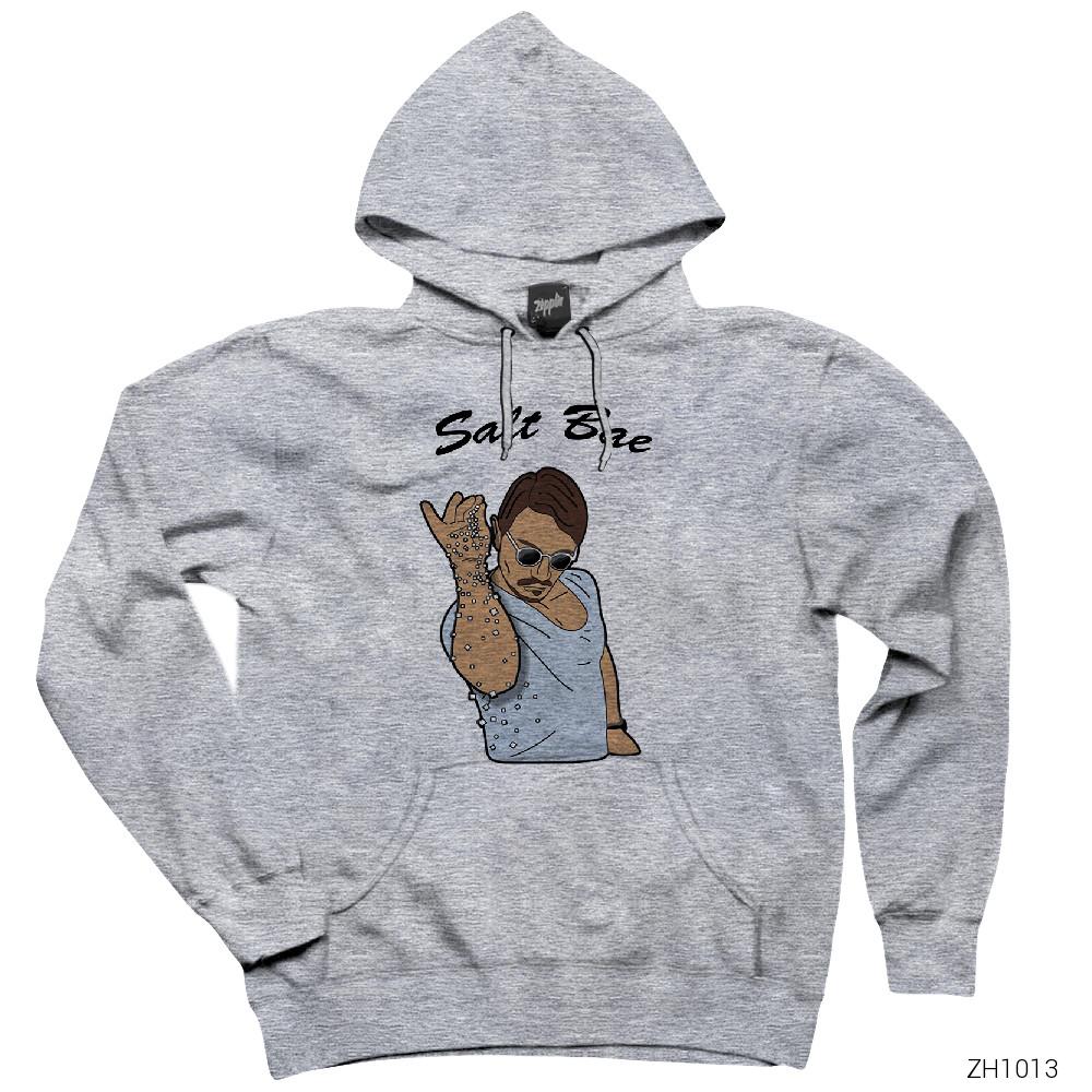 Rihanna Nusret Gri Kapşonlu Sweatshirt Hoodie