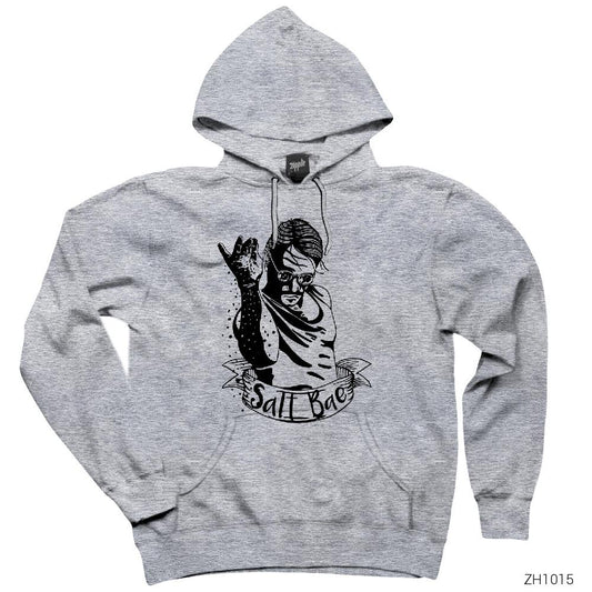 Nusret 2 Gri Kapşonlu Sweatshirt Hoodie