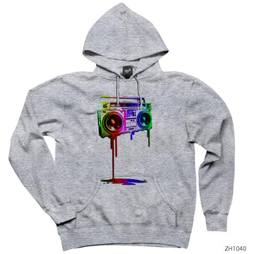 Colors of the Music Gri Kapşonlu Sweatshirt Hoodie