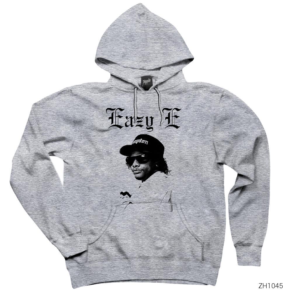 Eazy E 2 Gri Kapşonlu Sweatshirt Hoodie