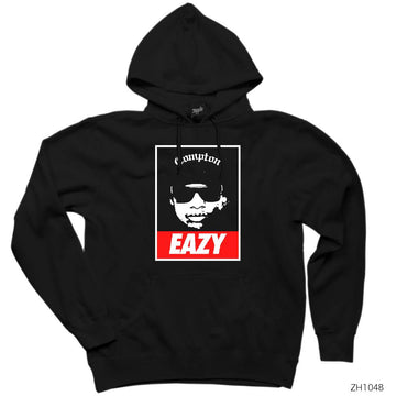 Eazy E Obey Style Siyah Kapşonlu Sweatshirt Hoodie