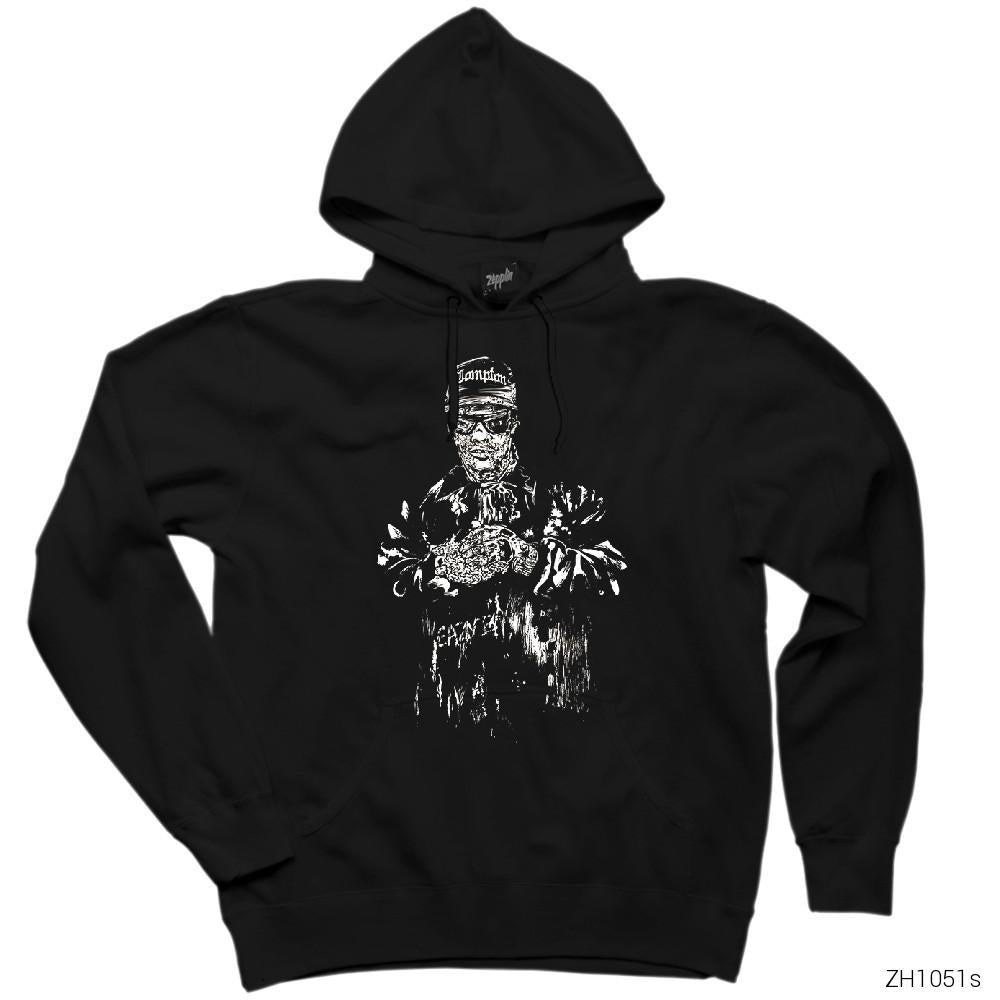 Eazy Zombie Siyah Kapşonlu Sweatshirt Hoodie