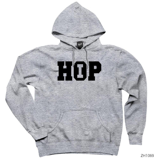 Hip Hop Gri Kapşonlu Sweatshirt Hoodie