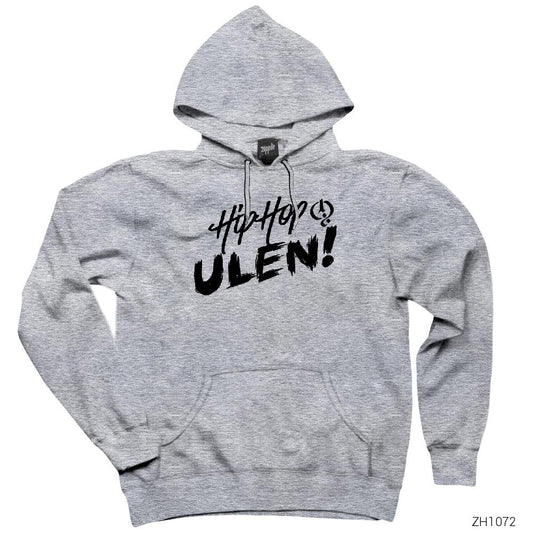Hip Hop Ulan Gri Kapşonlu Sweatshirt Hoodie