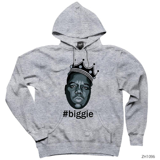The Notorious Biggie Solid Gri Kapşonlu Sweatshirt Hoodie