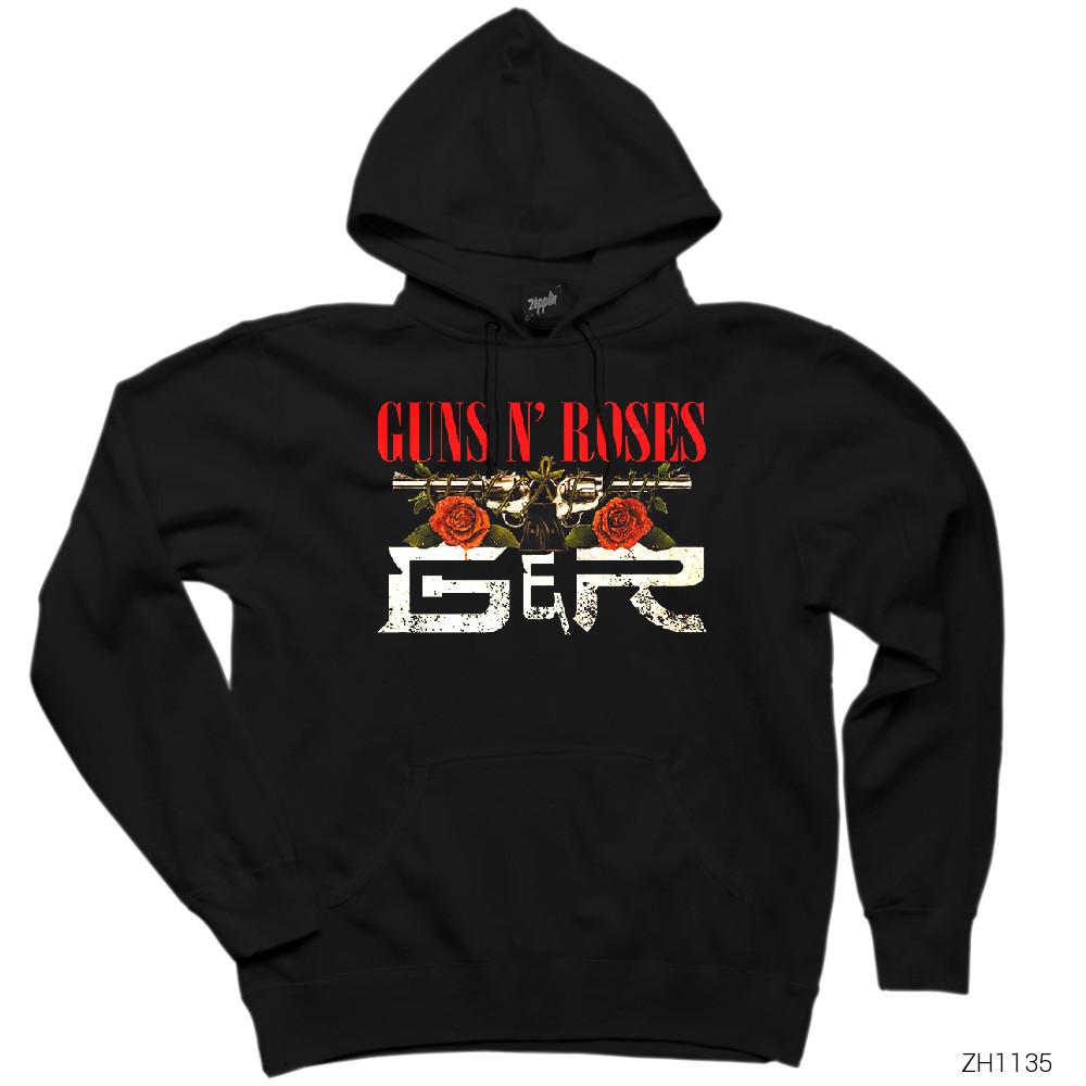 Guns n Roses Guns Siyah Kapşonlu Sweatshirt Hoodie