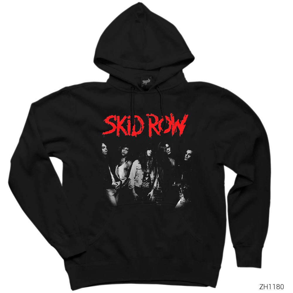 Skidrow Siyah Kapşonlu Sweatshirt Hoodie
