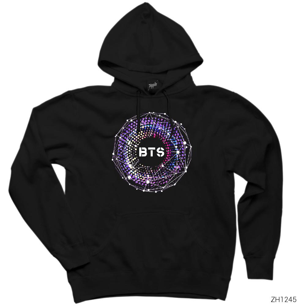 BTS 4. Yıl Dönümü Siyah Kapşonlu Sweatshirt Hoodie