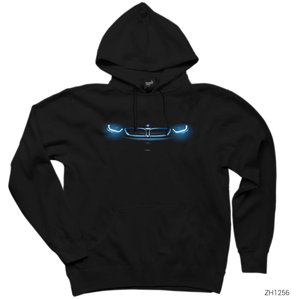 Bmw Lights Siyah Kapşonlu Sweatshirt Hoodie