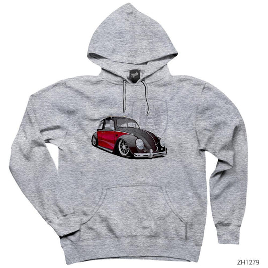 Volkswagen Vosvos Gri Kapşonlu Sweatshirt Hoodie