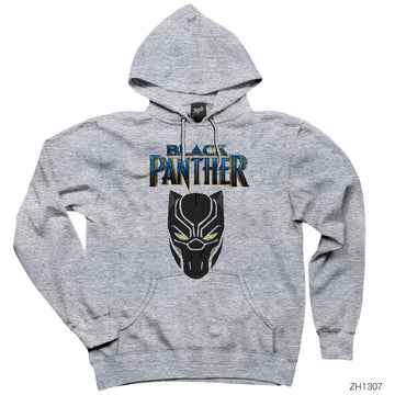 Black Panther Style Gri Kapşonlu Sweatshirt Hoodie