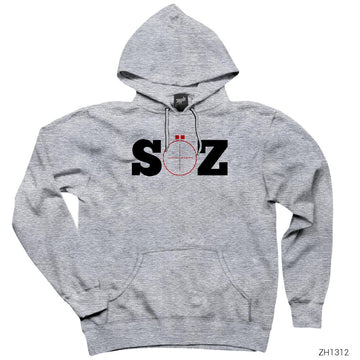 Söz Dizisi Logo 2 Gri Kapşonlu Sweatshirt Hoodie