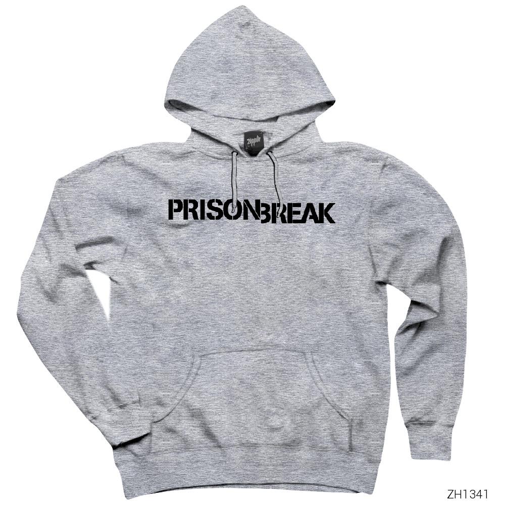 Prison Break Gri Kapşonlu Sweatshirt Hoodie