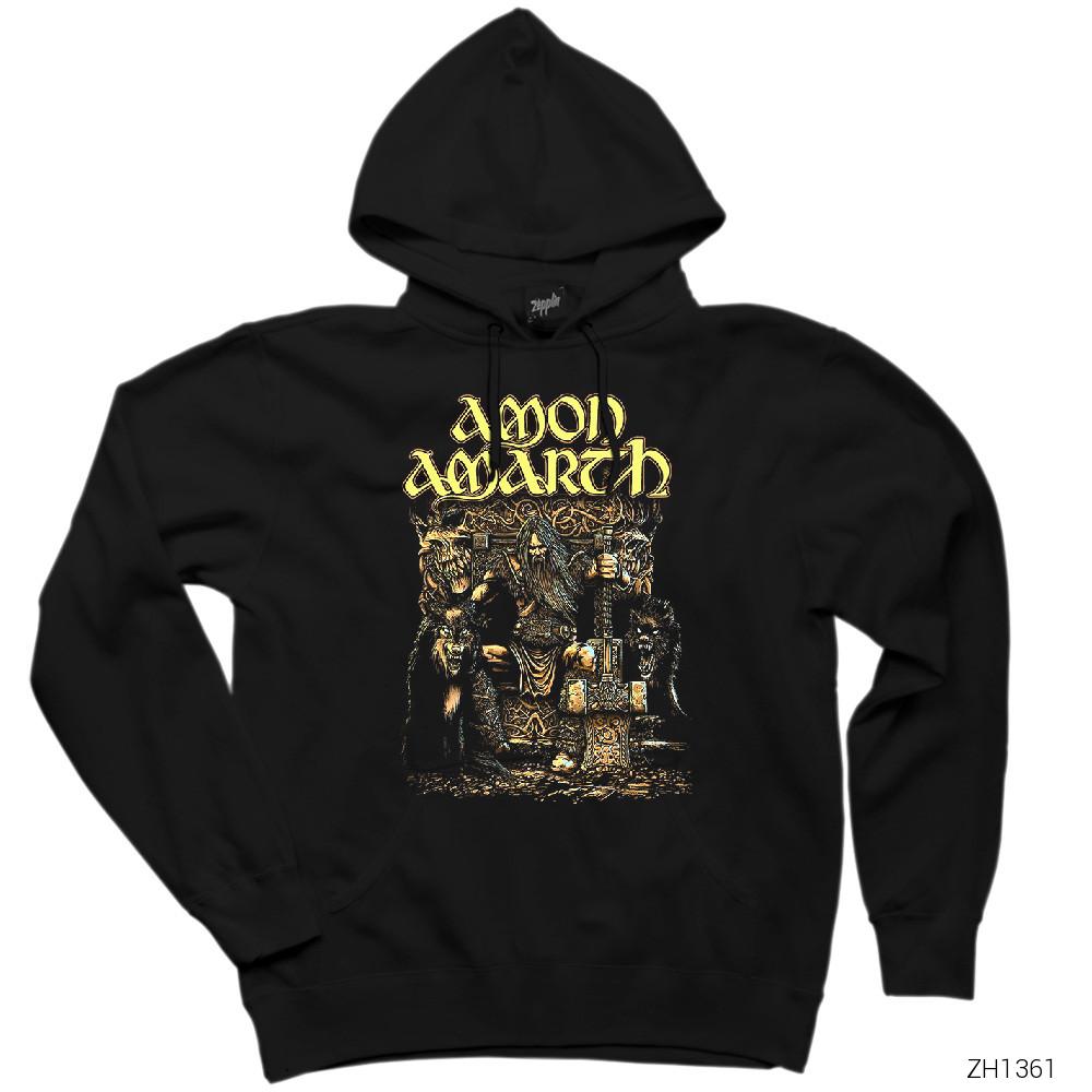 Amon Amarth Thor Siyah Kapşonlu Sweatshirt Hoodie