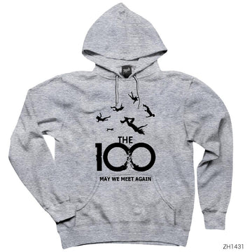 The 100 Gri Kapşonlu Sweatshirt Hoodie