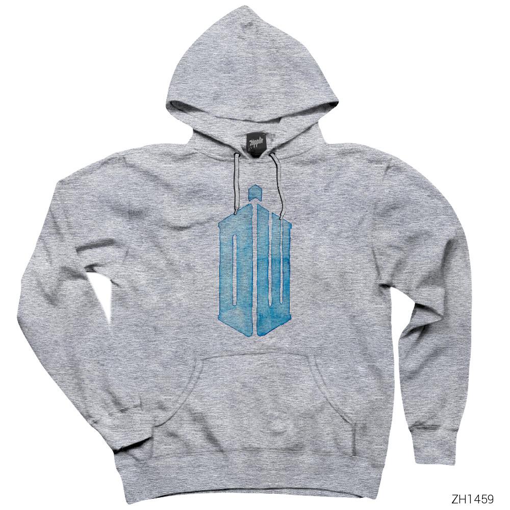 Doctor Who Ice Gri Kapşonlu Sweatshirt Hoodie