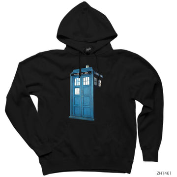 Doctor Who Tardis Siyah Kapşonlu Sweatshirt Hoodie