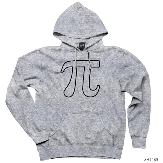 Pi Sayısı Beyaz Gri Kapşonlu Sweatshirt Hoodie