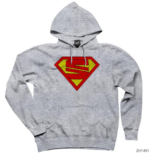 Seat Superman Gri Kapşonlu Sweatshirt Hoodie