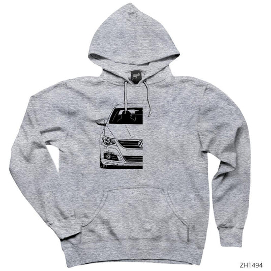 VW Passat CC Gri Kapşonlu Sweatshirt Hoodie