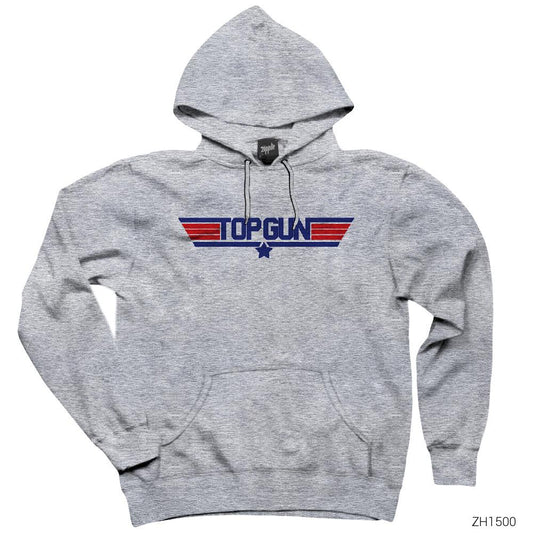 Topgun Gri Kapşonlu Sweatshirt Hoodie