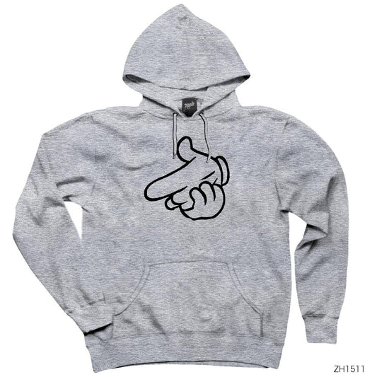 Finger Point Gri Kapşonlu Sweatshirt Hoodie