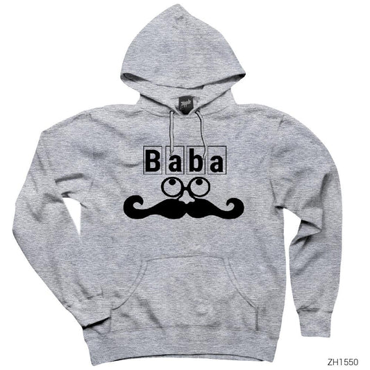 Baba Gri Kapşonlu Sweatshirt Hoodie